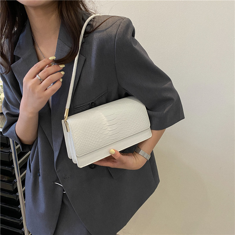 Geantă pentru femei de modă geantă de umăr cu imprimeu aligator, cu design de nișă retro, geantă pentru femei 01-SB-fgxzlx