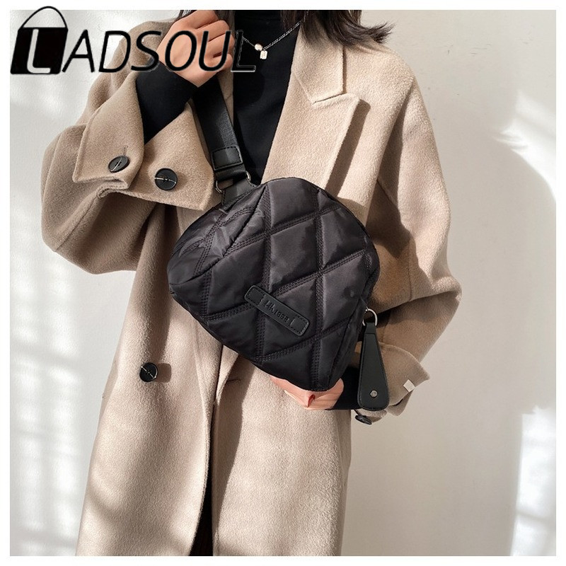 LADSOUL Talvine tepitud ruumikas käekott Lady kaasaskantavad Crossbody kotid naistele Suure mahutavusega lihtne metsik kott Bolsa Feminina