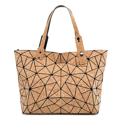 Γυναικεία τσάντα Ξύλινη τσάντα Diamond Tote Geometric Messenger Τσάντα ώμου Απλές πτυσσόμενες τσάντες Casual Τσάντα αγορών bolsos mujer