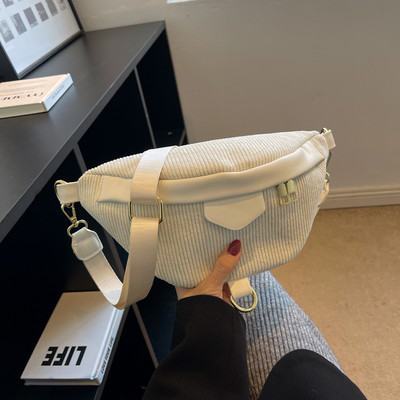 SWDF Vintage Brand Design Κοτλέ τσάντα ώμου χιαστί Γυναικεία τσάντα και πορτοφόλια 2023 Fashion Messenger Τσάντες Bolso Mujer