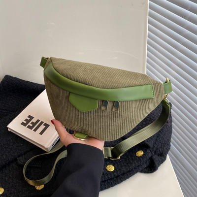 SWDF Vintage Brand Design Κοτλέ τσάντα ώμου χιαστί Γυναικεία τσάντα και πορτοφόλια 2023 Fashion Messenger Τσάντες Bolso Mujer