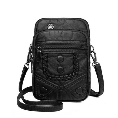 2023 UUS Vintage Weave PU-nahast tõmblukud Väikesed klapiga moekotid Naiste õlakotid Naiste käekotid Rahakotid