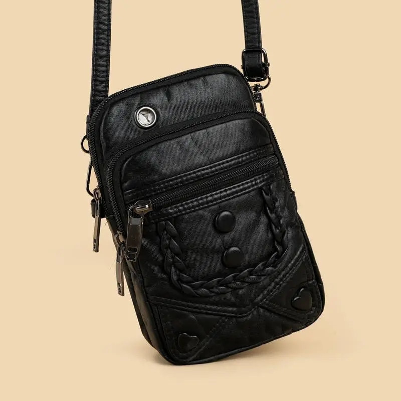 2023 UUS Vintage Weave PU-nahast tõmblukud Väikesed klapiga moekotid Naiste õlakotid Naiste käekotid Rahakotid