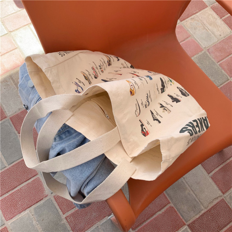 2021 Naiste lõuendist õlakotid Naistele Tüdrukutele Loomingulised kaamerajalatsid Printimine Rahakotid Käekott Korduvkasutatav suure mahutavusega kott