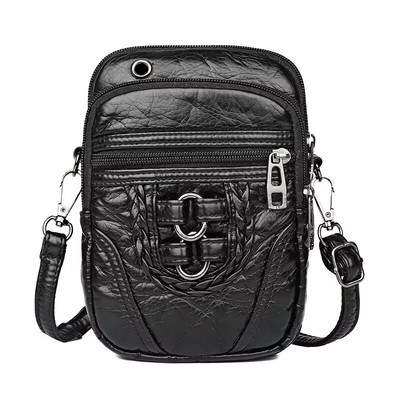 2023 NOU 4 Fermoare buzunare Genți Moda Vintage din piele PU Genți mici cu clapă femei Genți de umăr Crossbody Genți de mână pentru femei