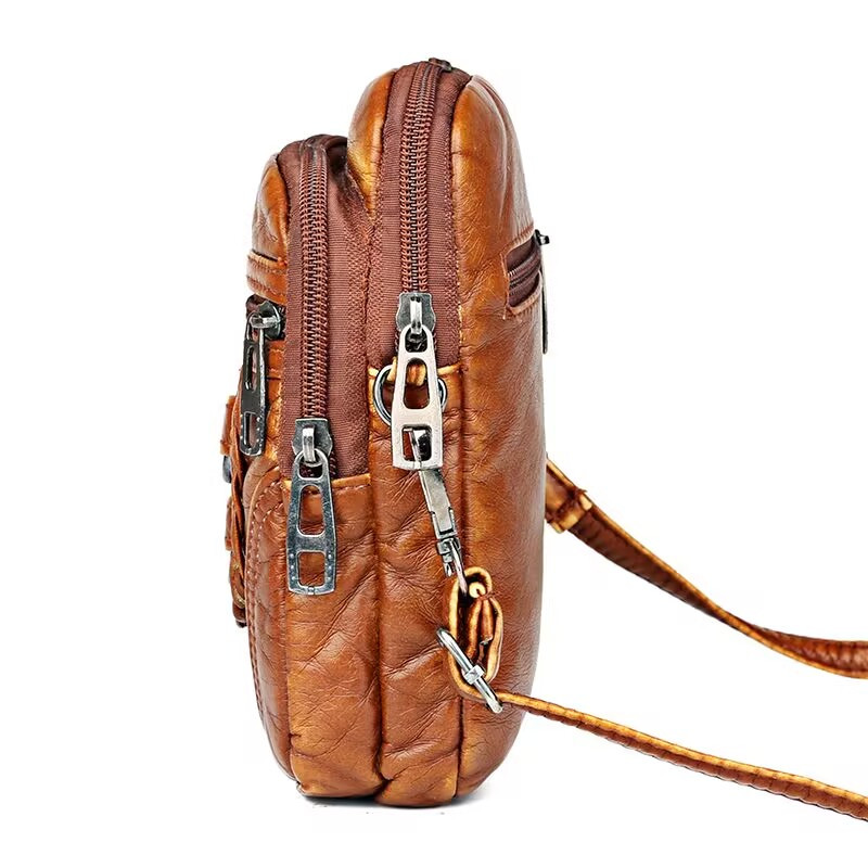 2023 NOU 4 Fermoare buzunare Genți Moda Vintage din piele PU Genți mici cu clapă femei Genți de umăr Crossbody Genți de mână pentru femei