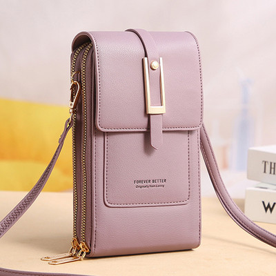 Brand Designer Telefoni Õlakotid Naiste PU-nahast ekraan Puutetundlikud Ristkehaga kotid Naistele Moodne disain Väikesed käekotid Naistele