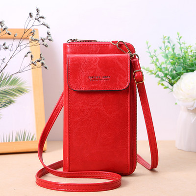 Suure mahutavusega naiste rahakott Telefoni õlakotid naistele Brändi kaardihoidja rahakott Mündikott Pehmest nahast rist kehaga naiste kott