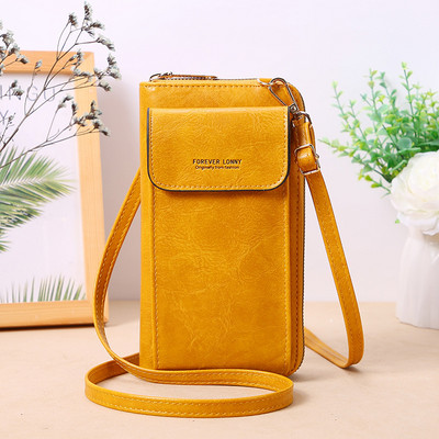 Suure mahutavusega naiste rahakott Telefoni õlakotid naistele Brändi kaardihoidja rahakott Mündikott Pehmest nahast rist kehaga naiste kott