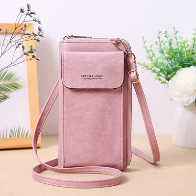 Suure mahutavusega naiste rahakott Telefoni õlakotid naistele Brändi kaardihoidja rahakott Mündikott Pehmest nahast rist kehaga naiste kott