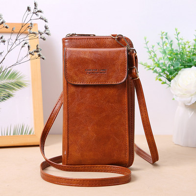 Suure mahutavusega naiste rahakott Telefoni õlakotid naistele Brändi kaardihoidja rahakott Mündikott Pehmest nahast rist kehaga naiste kott