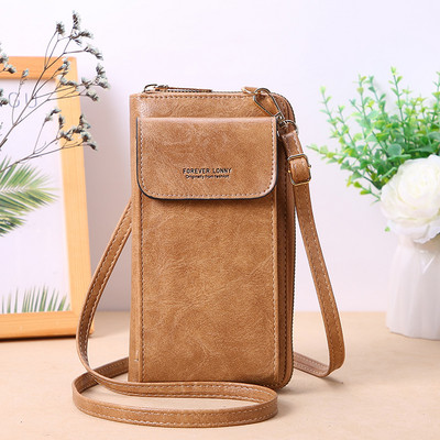 Suure mahutavusega naiste rahakott Telefoni õlakotid naistele Brändi kaardihoidja rahakott Mündikott Pehmest nahast rist kehaga naiste kott