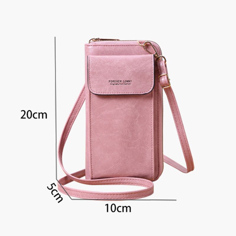 Suure mahutavusega naiste rahakott Telefoni õlakotid naistele Brändi kaardihoidja rahakott Mündikott Pehmest nahast rist kehaga naiste kott