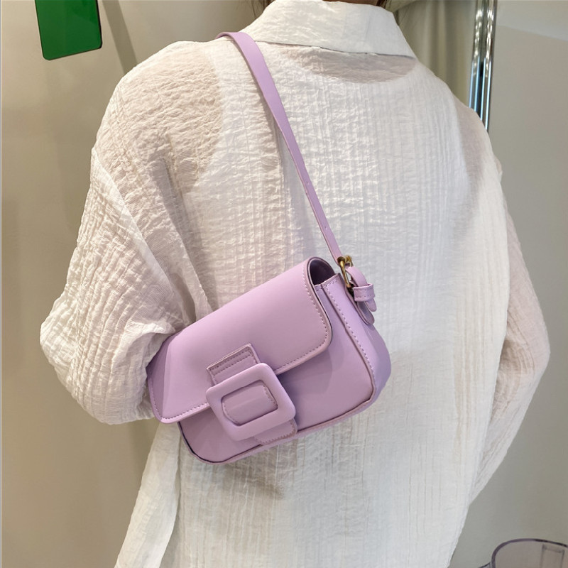 Naiste kaenlaaluste kott vabaajamood ühevärviline mini kandiline kott Pu Pandlaga kaasaskantavad õlakotid naistele Сумка Женская Сумки