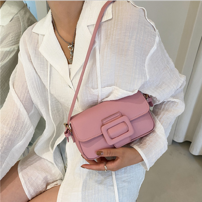 Naiste kaenlaaluste kott vabaajamood ühevärviline mini kandiline kott Pu Pandlaga kaasaskantavad õlakotid naistele Сумка Женская Сумки