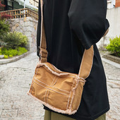 Naiste väike lõuendist õlakott Naistele paksust riidest väike käekott Retro vintage Crossbody kotid Armas lukuga rahakott tüdrukutele