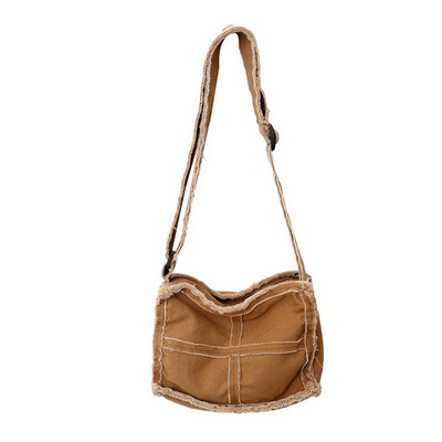 Naiste väike lõuendist õlakott Naistele paksust riidest väike käekott Retro vintage Crossbody kotid Armas lukuga rahakott tüdrukutele