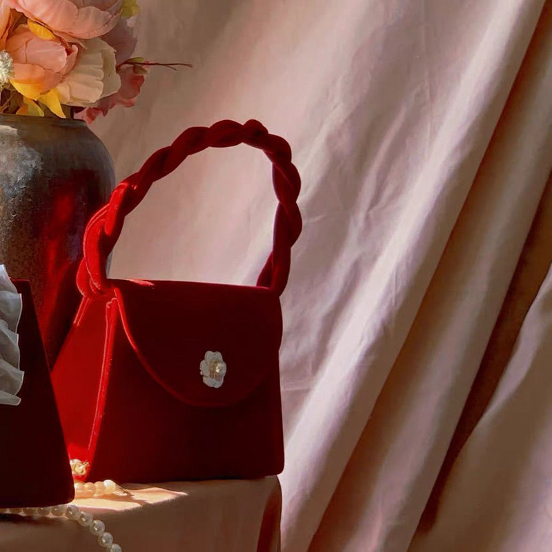 Γυναικείες τσάντες ώμου vintage μαργαριταρένιες τσάντες ώμου Γυναικείες κόκκινες βελούδινες τσάντες χιαστί Πολυτελείς γυναικείες τσάντες μασχάλης τσάντες τσάντες