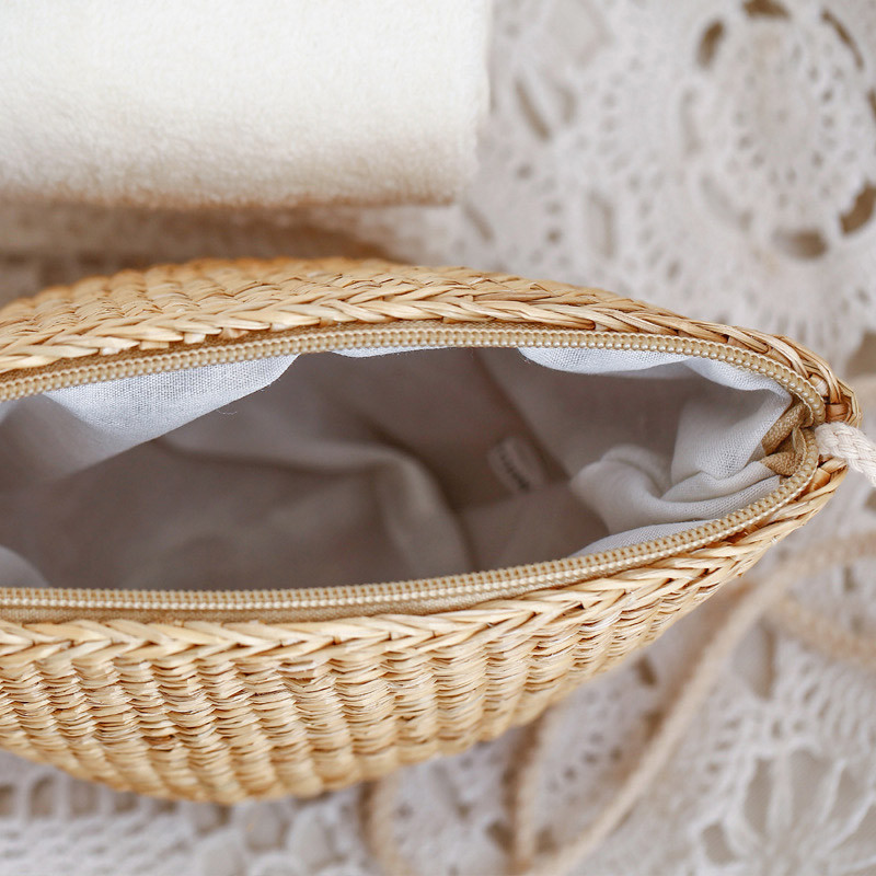 Femei Lady Fata Paie Umăr Crossbody Geanta Fermoar Vintage Tesut Pentru Calatorii Plaja UND Vanzare