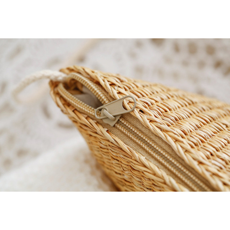 Femei Lady Fata Paie Umăr Crossbody Geanta Fermoar Vintage Tesut Pentru Calatorii Plaja UND Vanzare