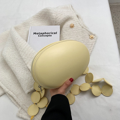 Brändi Naiste Crossbody kott rahakott Suvine ovaalne Väike õlakott Disainer käekott Ühevärviline Nahast Luksuslik Crossbody Rinnakomplekt