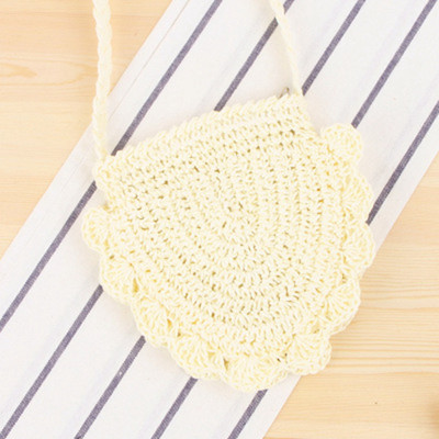 Stil etnic drăguț formă de scoică geantă de umăr unică geantă mică proaspătă oblică paie umăr sălbatic poșetă casual