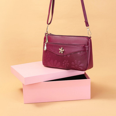 2023. aasta uus mood lill, PU-nahast naiste käekotid Brändi disainer Casual Lady`s Cross Body Body Bags Naiste Shell käekott