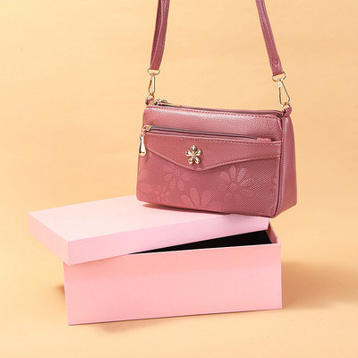 2023. aasta uus mood lill, PU-nahast naiste käekotid Brändi disainer Casual Lady`s Cross Body Body Bags Naiste Shell käekott