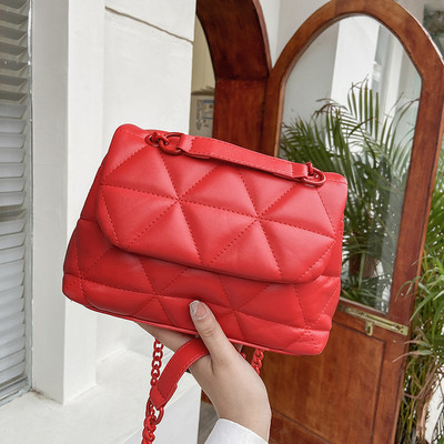 Geantă de mână de designer matlasată, cu lanț de modă, genți de umăr ocazionale, pentru femei, pentru fete