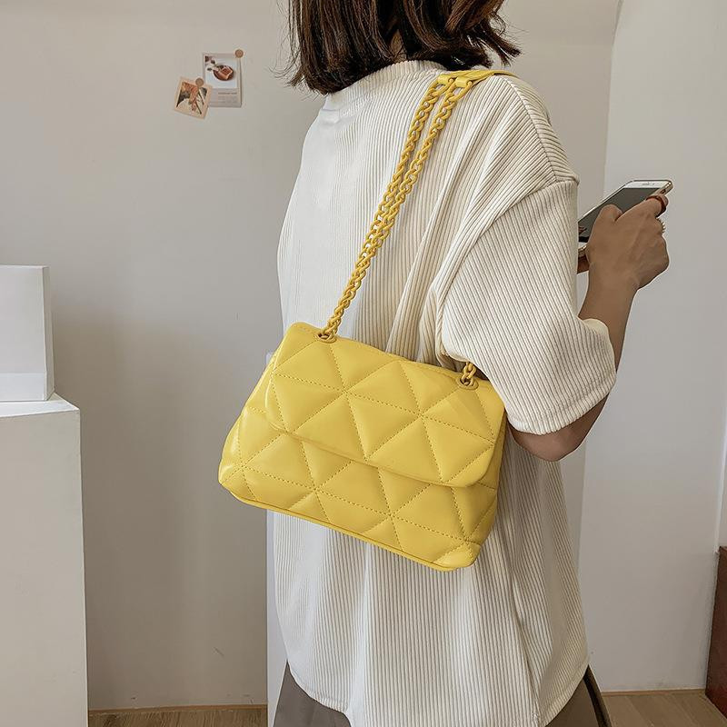 Geantă de mână de designer matlasată, cu lanț de modă, genți de umăr ocazionale, pentru femei, pentru fete