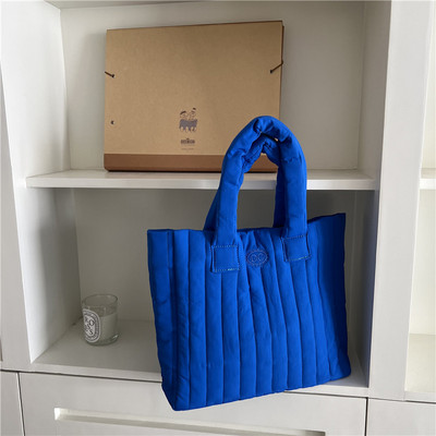 Hylhexyr naiste kosmose puuvillane pehme käekott vertikaalse triibuga moodne ruudukujuline vabaaja kandik, naiste punnis ostukotid