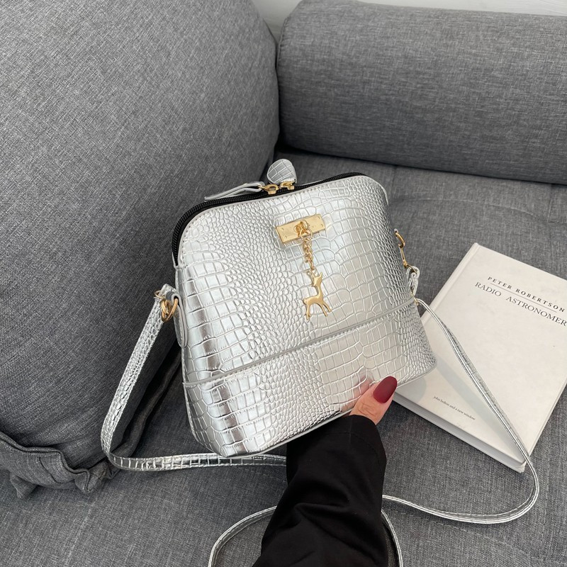 Női válltáska, 2023, új, kőből készült, bőr luxus dizájner női táska, olcsó női, alkalmi táska Shell futártáska