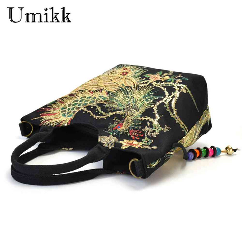 Γυναικείες πάνινες τσάντες ώμου Γυναικείες τσάντες με κέντημα Χειροποίητες τσάντες έθνικ στυλ ρετρό γυναικείες τσάντες μεγάλης χωρητικότητας με κορυφαία λαβή