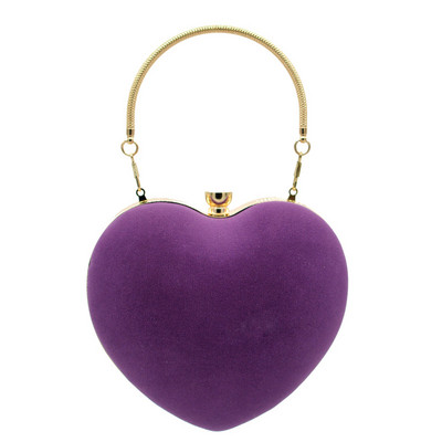 Uus seemisnahast armastusekott virsikukujuline südamekujuline armas käekott Naiste õhtukott Ühe õlaga messengeri kettkott