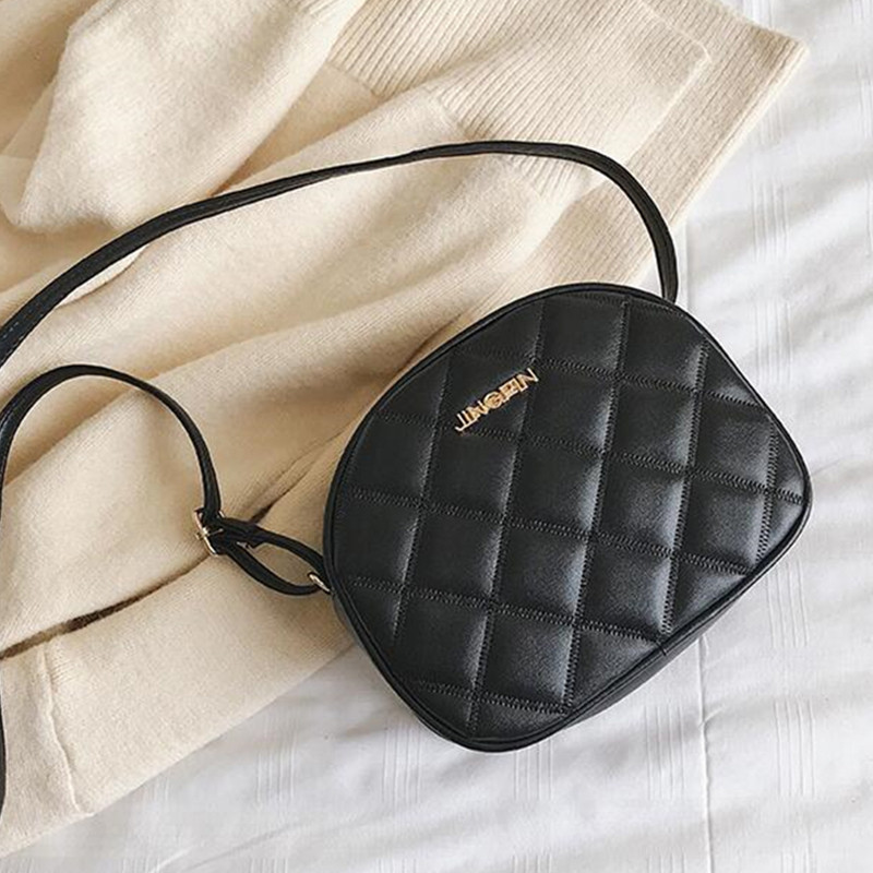 Paprastas juodas „Crossbody“ krepšys, moteriškas PU odinis languotas pečių krepšys Prabangus „Messenger“ krepšys Mažas kvadratinis krepšys „Moteris“ pirkinių rankinė bolso