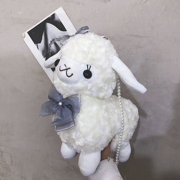 MBTI Cute Alpaca Doll Дамска чанта през рамо Kawaii Fluffy Soft Trend Портмоне за монети Животни Женски прости чанти през рамо за момичета