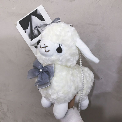 Γυναικεία τσάντα ώμου MBTI Cute Alpaca Doll Kawaii Fluffy Soft Trend Πορτοφόλι με κέρματα Ζώο Γυναικείες απλές τσάντες χιαστί για κορίτσια