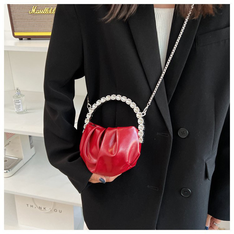 Νέα Fashion Niche Design Mini υψηλής ποιότητας Diamond Chain Cross Body τσάντα