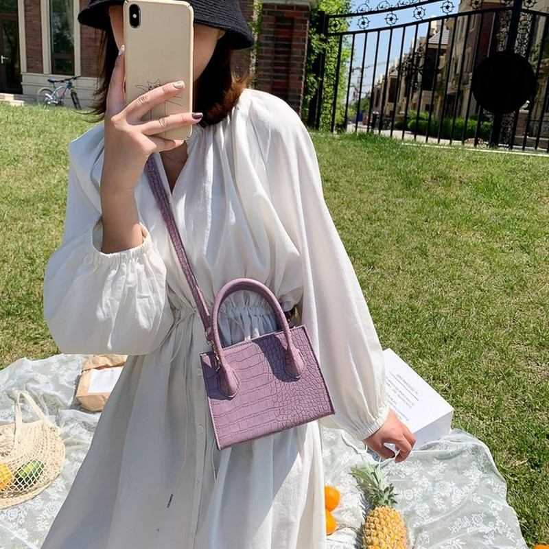 2022 Crocodile Pattern PU Δερμάτινες τσάντες χιαστί για γυναίκες Αλυσίδα Γυναικείες τσάντες ώμου Μίνι πορτοφόλια Travel Messenger Τσάντα