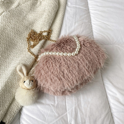 Луксозна вечерна чанта тип клъч от изкуствена кожа Дамска ретро перлена верижка с дръжка Дамска чанта Shell Портмоне за парти дамска марка Чанти през тялото