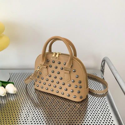 Rivet PU Δερμάτινες γυναικείες τσάντες μόδας Casual τσάντα με κορυφαία λαβή Γυναικείες τσάντες ώμου Απλές εκλεκτές μικρές τσάντες χιαστί τσάντες