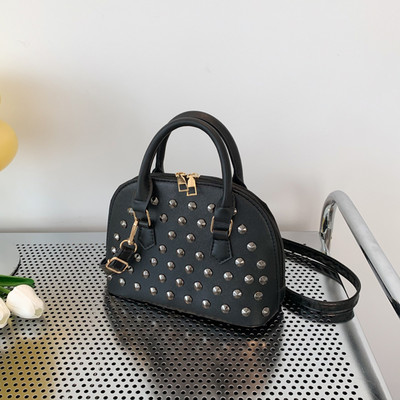 Rivet PU Δερμάτινες γυναικείες τσάντες μόδας Casual τσάντα με κορυφαία λαβή Γυναικείες τσάντες ώμου Απλές εκλεκτές μικρές τσάντες χιαστί τσάντες