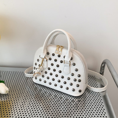 Rivet PU Δερμάτινες γυναικείες τσάντες μόδας Casual τσάντα με κορυφαία λαβή Γυναικείες τσάντες ώμου Απλές εκλεκτές μικρές τσάντες χιαστί τσάντες