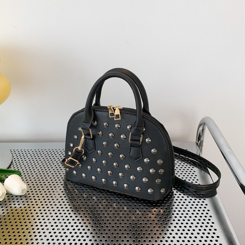 Rivet PU Δερμάτινες γυναικείες τσάντες μόδας Casual τσάντα με κορυφαία λαβή Γυναικείες τσάντες ώμου Απλές εκλεκτές μικρές τσάντες χιαστί τσάντες