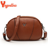 Yogodlns Малка кръгла чанта през рамо за жени Дамска чанта от PU кожа Пазаруване Мамина чанта Модна чанта през рамо Портмоне за телефон