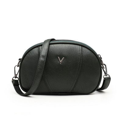 Yogodlns Малка кръгла чанта през рамо за жени Дамска чанта от PU кожа Пазаруване Мамина чанта Модна чанта през рамо Портмоне за телефон