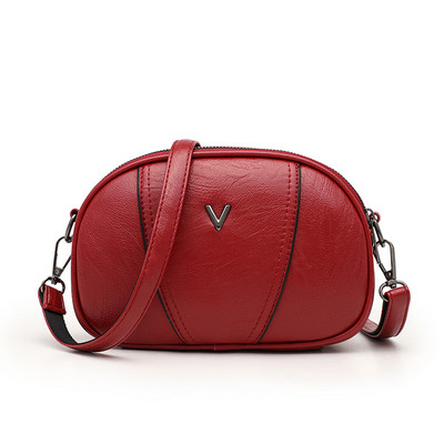 Yogodlns Малка кръгла чанта през рамо за жени Дамска чанта от PU кожа Пазаруване Мамина чанта Модна чанта през рамо Портмоне за телефон