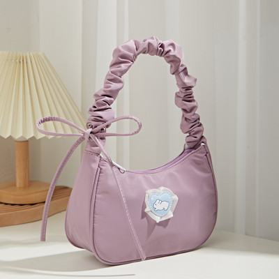 Γυναικείες τσάντες Kawaii Heart Rabbit Cute Lolita Designer Τσάντα ώμου Φθινοπωρινή Trendyol Lace Casual Γυναικεία τσαντάκια με κορδόνια