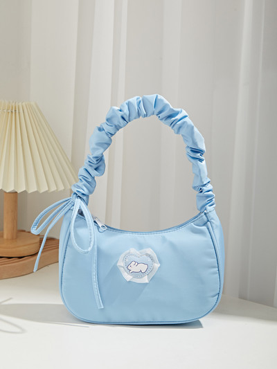 Γυναικείες τσάντες Kawaii Heart Rabbit Cute Lolita Designer Τσάντα ώμου Φθινοπωρινή Trendyol Lace Casual Γυναικεία τσαντάκια με κορδόνια