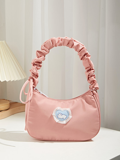 Γυναικείες τσάντες Kawaii Heart Rabbit Cute Lolita Designer Τσάντα ώμου Φθινοπωρινή Trendyol Lace Casual Γυναικεία τσαντάκια με κορδόνια